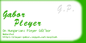 gabor pleyer business card